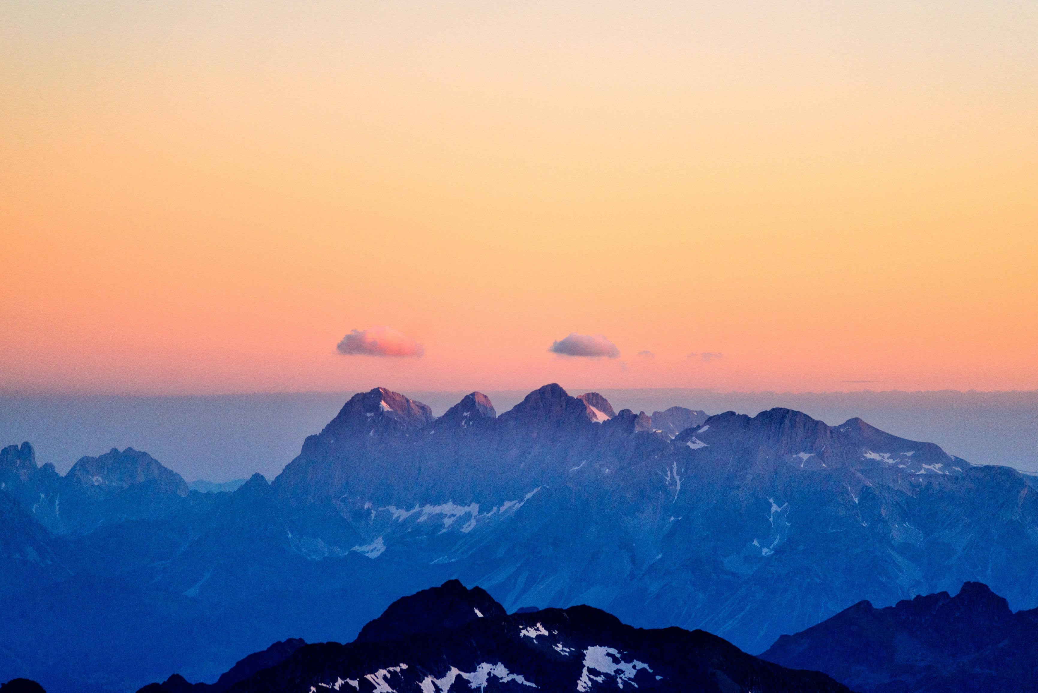 aerial photography of mountain